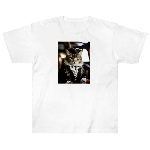海賊の支配者猫：海の覇者 Heavyweight T-Shirt