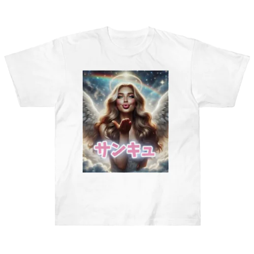 投げキスする天使 Heavyweight T-Shirt