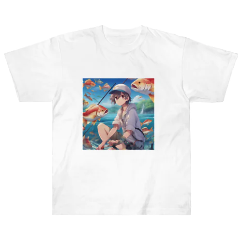 釣りガール爆釣！ ヘビーウェイトTシャツ