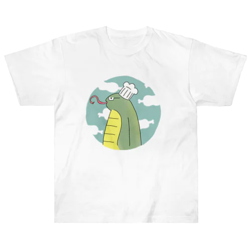 へびコック(肉担) Heavyweight T-Shirt