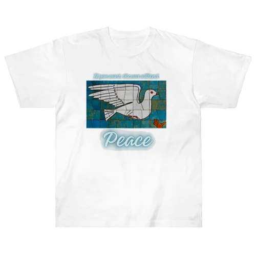 Peace　平和の鳩 ヘビーウェイトTシャツ