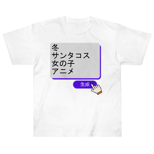 生成ボタンをタップすると・・・（冬１） ヘビーウェイトTシャツ