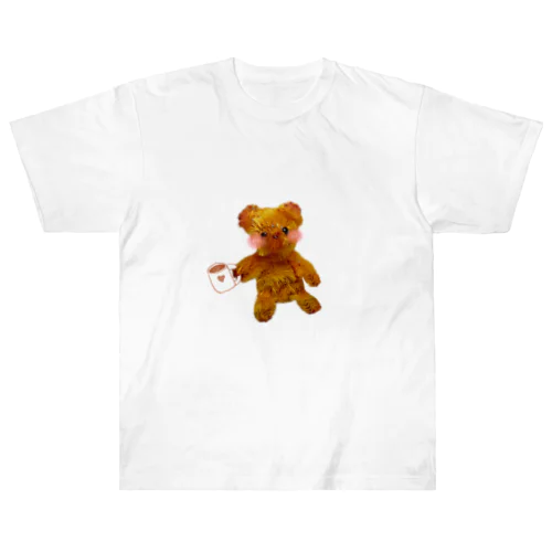 クマのドリンクたいむ Heavyweight T-Shirt