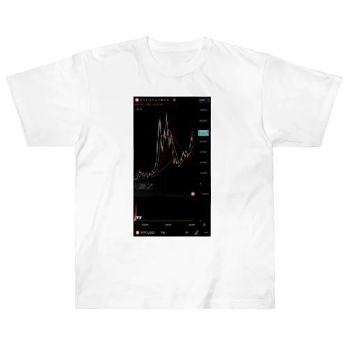 BTC/USD ヘビーウェイトTシャツ