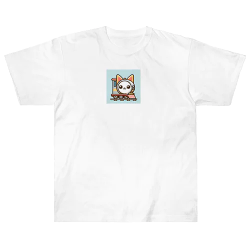 猫電車 Heavyweight T-Shirt