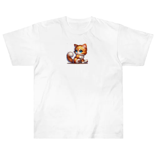 可愛い子猫 Heavyweight T-Shirt