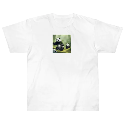 遊んでるパンダ Heavyweight T-Shirt