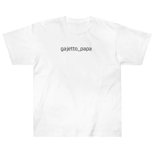 gajetto_papa（ガジェットパパ）文字ロゴ Heavyweight T-Shirt