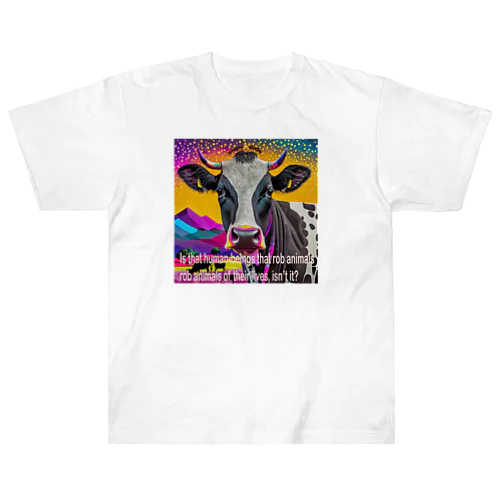 animal welfare cow ヘビーウェイトTシャツ