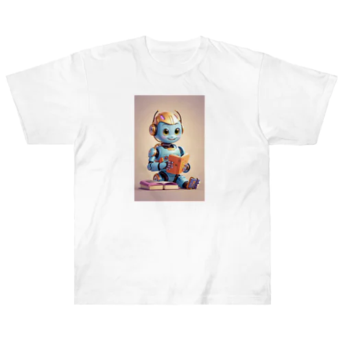 AI子どもロボット「リーディくん」 ヘビーウェイトTシャツ