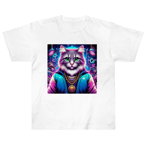 イケ猫DJ ヘビーウェイトTシャツ