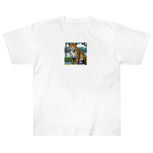 ドット絵のヒョウ Heavyweight T-Shirt