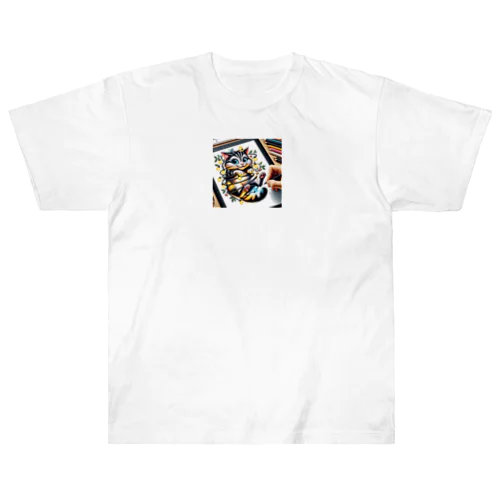 冒険心をくすぐるやんちゃ猫 Heavyweight T-Shirt