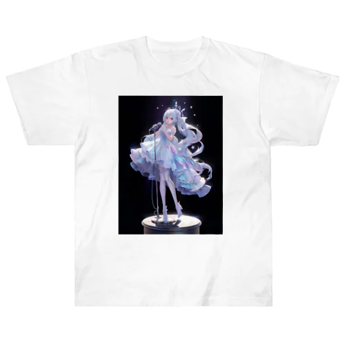 純白のアイドル Heavyweight T-Shirt