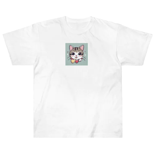 子供が考えてくれた猫 ヘビーウェイトTシャツ