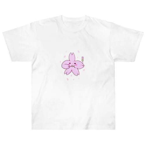 花も団子食べたい Heavyweight T-Shirt