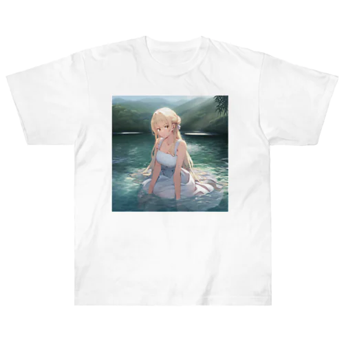 湖の少女 Heavyweight T-Shirt