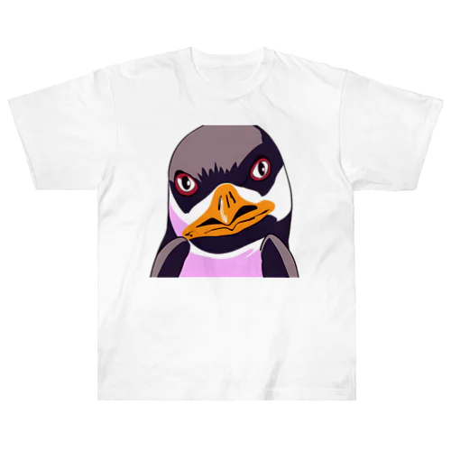 怒りのペンギン ヘビーウェイトTシャツ