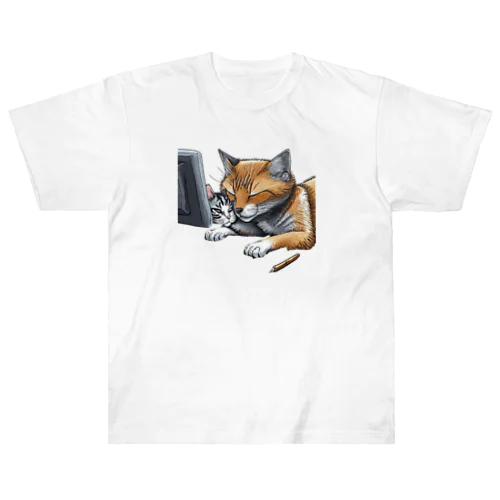 犬と猫 Heavyweight T-Shirt