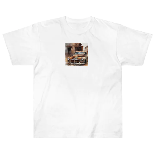 錆びたレトロカー Heavyweight T-Shirt