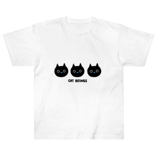 HUMAN BEINGS ならぬ CAT BEINGS Heavyweight T-Shirt