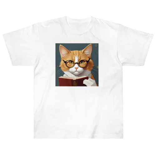 秘書猫丸 Heavyweight T-Shirt