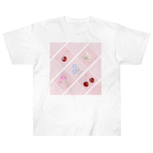 Cherry & Flower Heavyweight T-Shirt