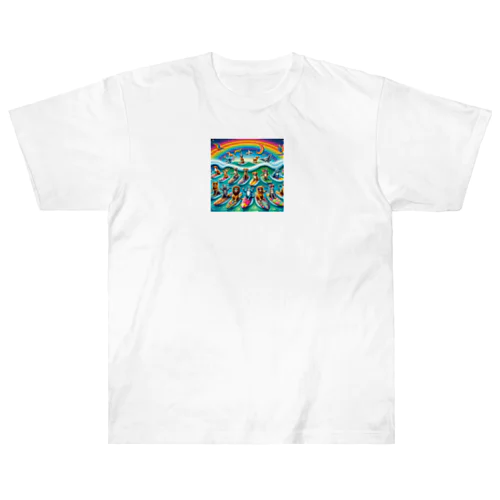 賑やかサーフィン🏝️ ヘビーウェイトTシャツ