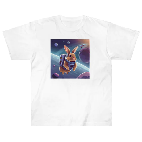 宇宙を旅するうさぎ4 Heavyweight T-Shirt