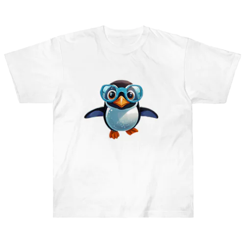 ペンギンのスノーケリング！ Heavyweight T-Shirt