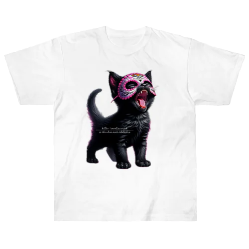 仮面の黒猫｜咆哮 ① ヘビーウェイトTシャツ
