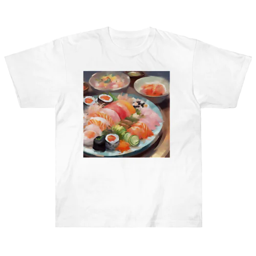 美しい寿司の絵画 Heavyweight T-Shirt