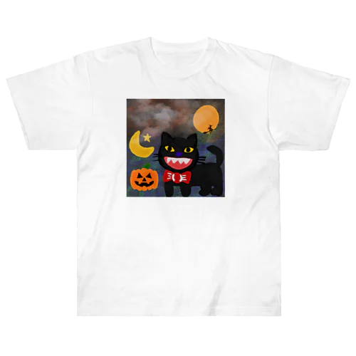 ハロウィン🎃くろねこ🐈‍⬛ Heavyweight T-Shirt