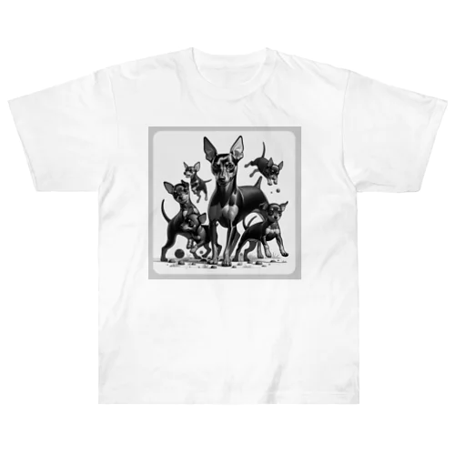 ミニチュア・ピンシャーの家族 Heavyweight T-Shirt