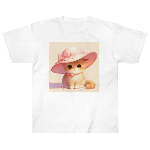 帽子をかぶった可愛い子猫 Marsa 106 Heavyweight T-Shirt