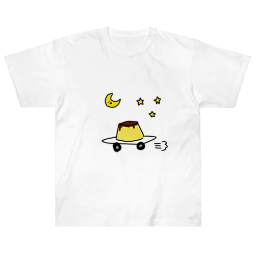 月夜に駆けるプリン Heavyweight T-Shirt