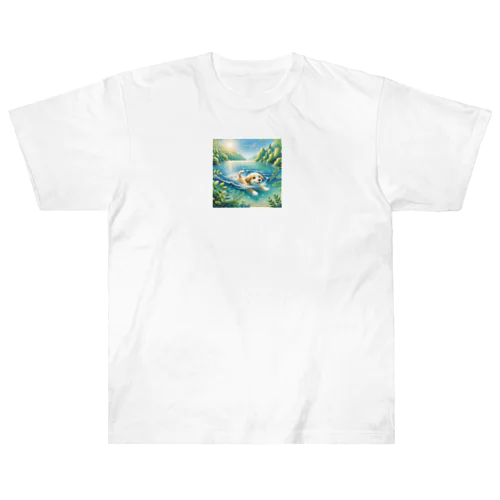 泳ぐわんこ Heavyweight T-Shirt