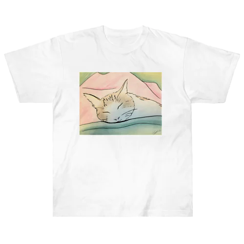 ねこ♡寝子 Heavyweight T-Shirt