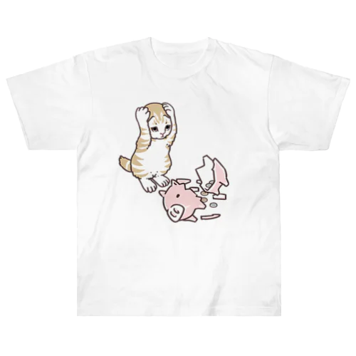 やっちまったニャーちゃん Heavyweight T-Shirt