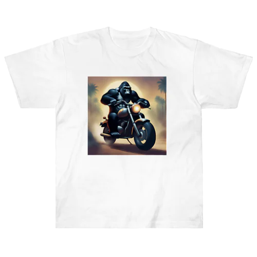 バイクを盗んで走り出すゴリラ Heavyweight T-Shirt