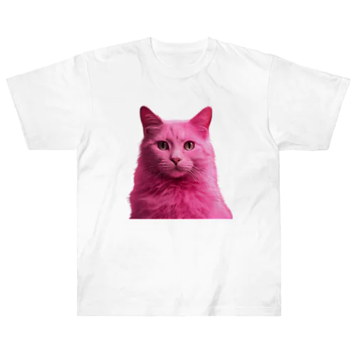 pink cat(silent) Heavyweight T-Shirt