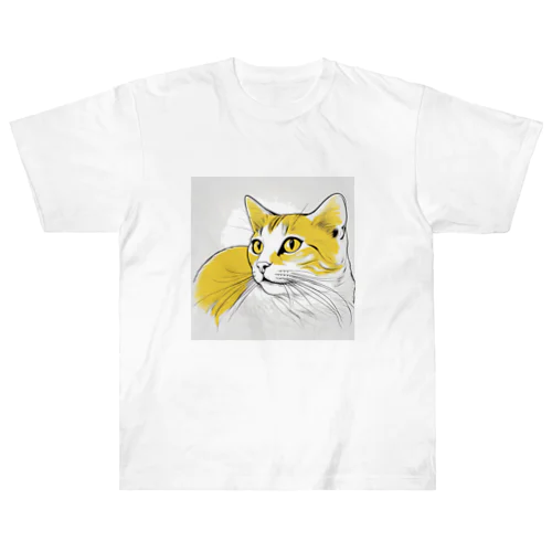 猫スケッチ　たまにゃん ヘビーウェイトTシャツ