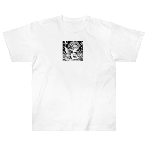 花摘みの少女 Heavyweight T-Shirt