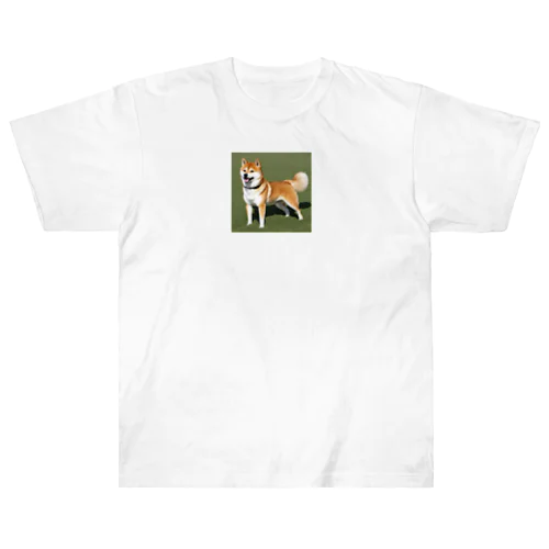 かわいい柴犬　赤毛 Heavyweight T-Shirt