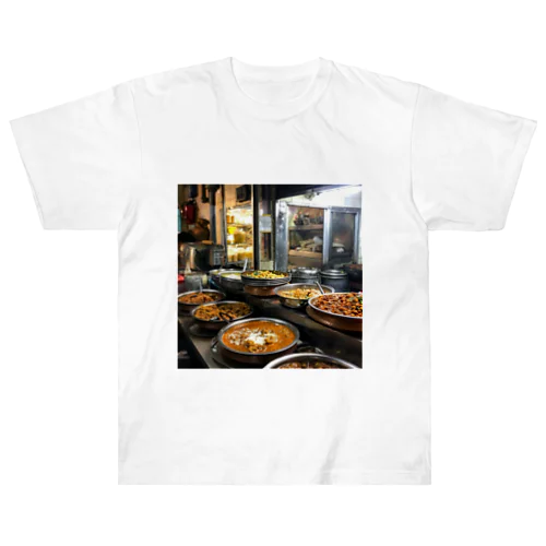 カレー屋店内の厨房風景　kouchan 1616 Heavyweight T-Shirt