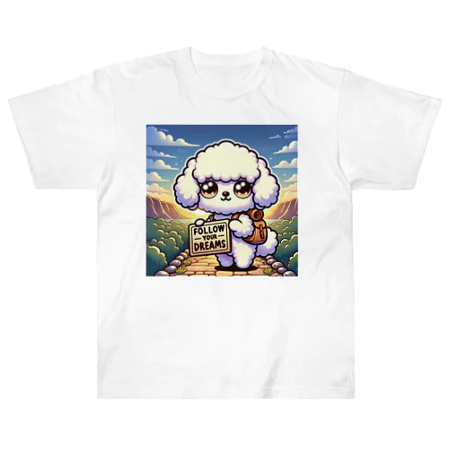 華やかで愛らしいトイプードル Heavyweight T-Shirt