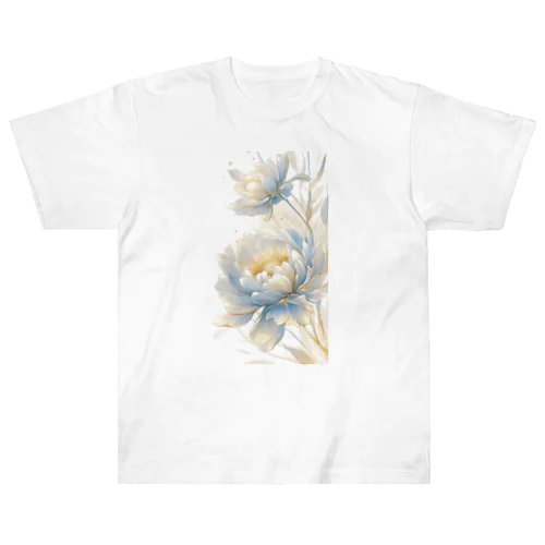 Lucky Flower Silver Blue Heavyweight T-Shirt