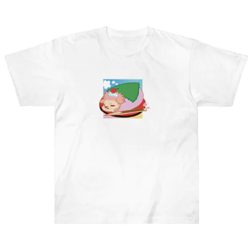 季節のさくら餅ハリネズミ Heavyweight T-Shirt
