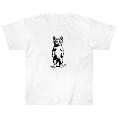 墨絵ねこ（その2） ヘビーウェイトTシャツ