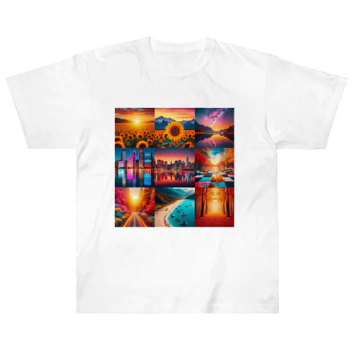 カラフル背景 Heavyweight T-Shirt